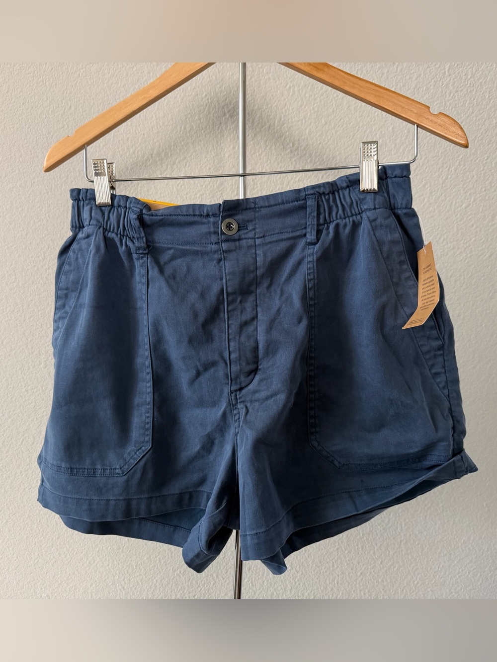 Eddie Bauer Dark Blue Elastic-Waist Shorts